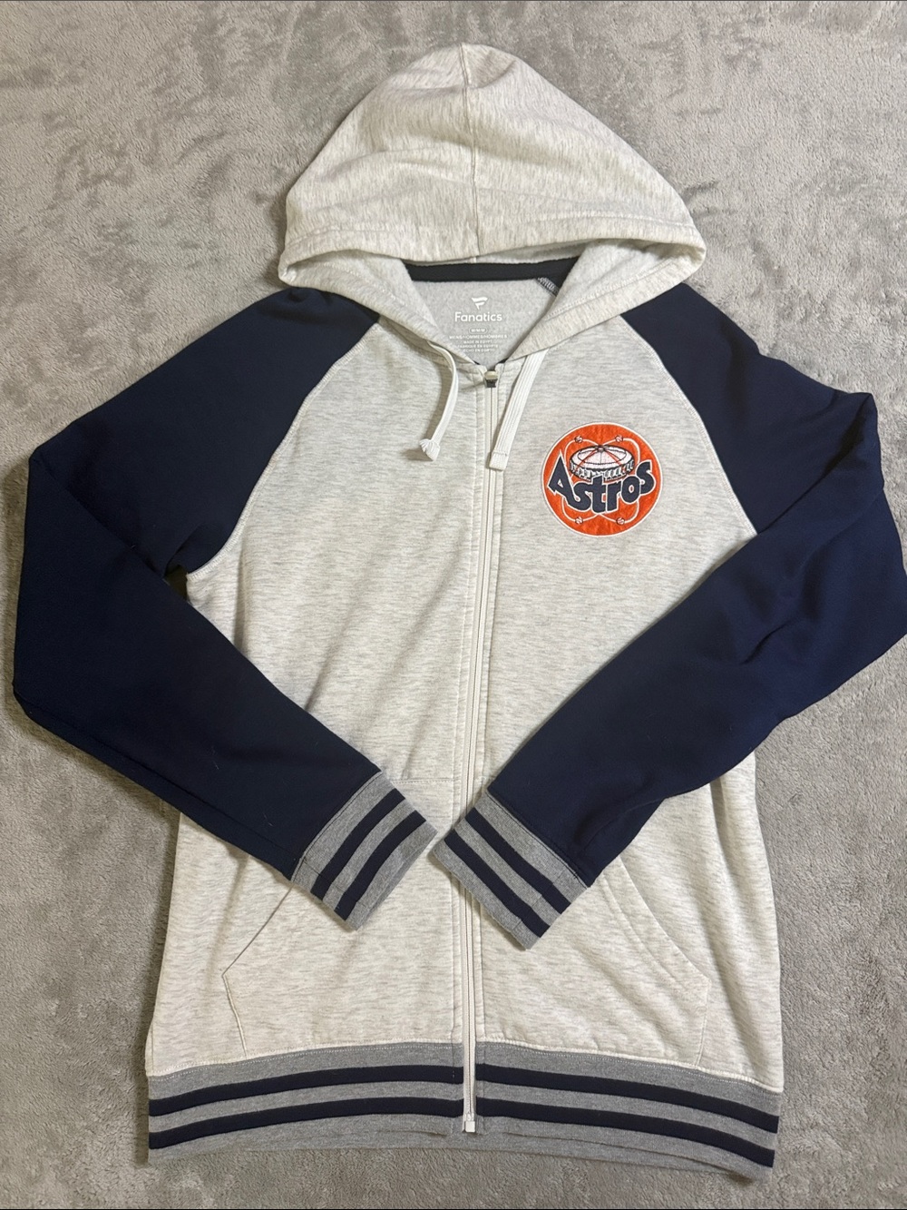 Fanatics Gray & Navy Houston Astros Full-Zip Hoodie